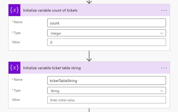 Flow Ticket Variables