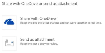 One Drive for Business - Share a file with OneDrive or Attachment Option