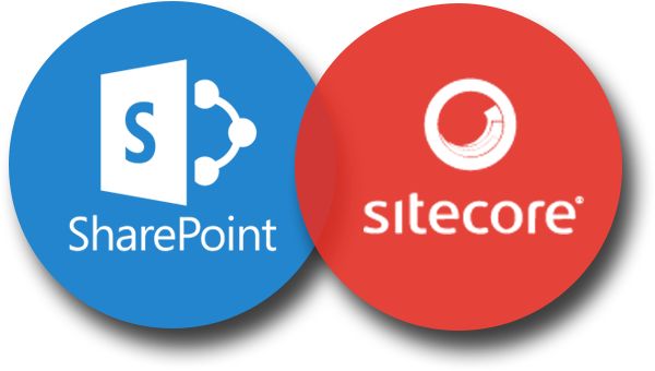 Sharepoint and Sitecore logos