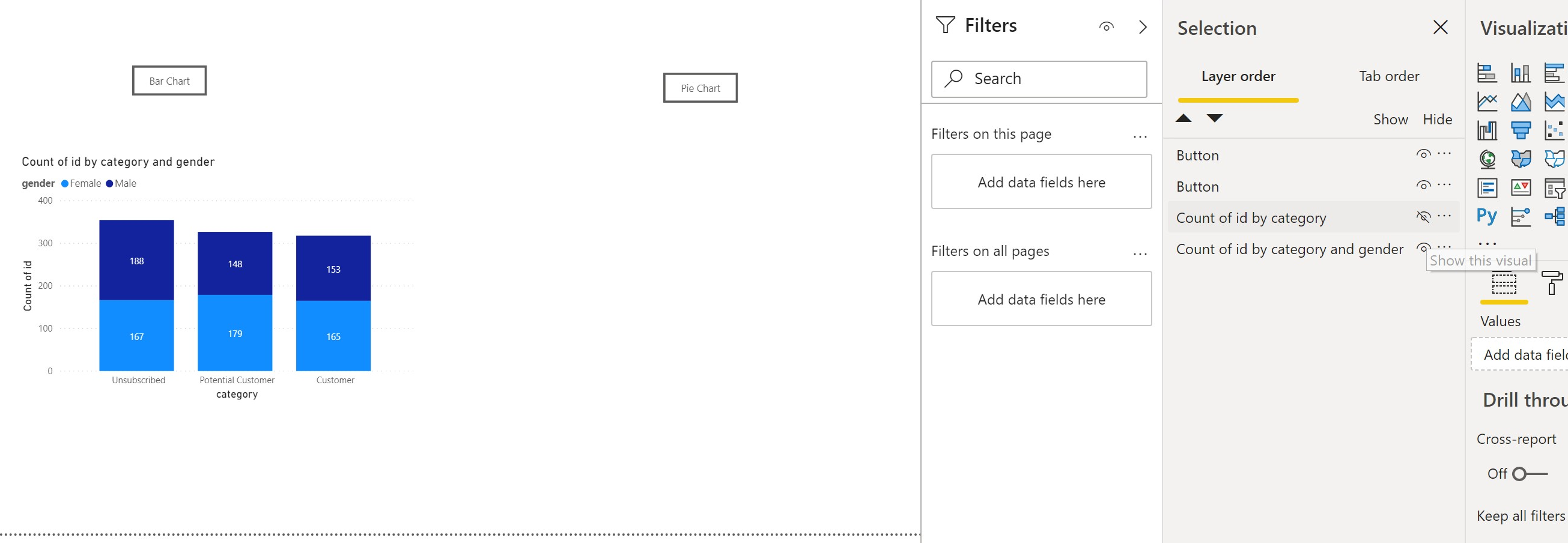 power bi visibility